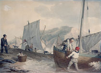 Fishing Boats Unloading by John Augustus Atkinson