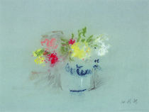 Flowers in a Blue and White Jar by Hercules Brabazon Brabazon