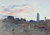 After Sunset, View from the Artist's Window in Morpeth Terrace von Hercules Brabazon Brabazon
