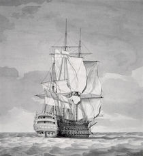English Line-of-Battle Ship by Charles Brooking