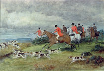 Fox Hunting in Surrey, 19th century von Randolph Caldecott