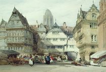 Market Place, Frankfurt by William Callow