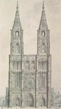 West Front of Strasbourg Cathedral by John Carter