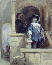 Sir Thomas Wentworth and John Pym at Greenwich von George Cattermole