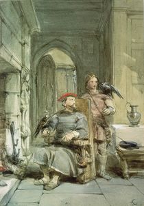 Knight and Page von George Cattermole