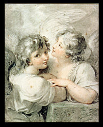 Two angels, 18th century von Giovanni Battista Cipriani
