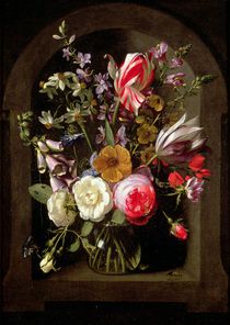 Roses, Tulips and other Flowers by Johannes Antonius van der Baren