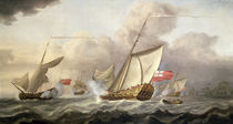 The Royal Yacht 'Mary' Exchanging Salutes von Cornelis van de Velde