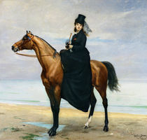 Equestrian Portrait of Mademoiselle Croizette by Charles Emile Auguste Carolus-Duran