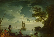 Seascape, Moonlight, 1772 von Claude Joseph Vernet