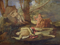 Echo and Narcissus von Nicolas Poussin