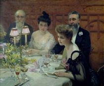 The Corner of the Table, 1904 von Paul Chabas