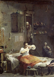 The Woman with the Flea by Giuseppe Maria Crespi