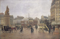 La Place Clichy, Paris, 1896 by Edmond Georges Grandjean