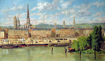 The Port at Rouen, 1878 by Torello Ancillotti