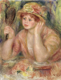 Woman with a Mirror, c.1915 by Pierre-Auguste Renoir