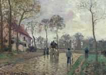 The Coach to Louveciennes, 1870 by Camille Pissarro