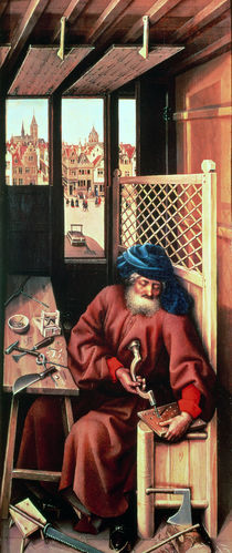 St. Joseph Portrayed as a Medieval Carpenter von Master of Flemalle