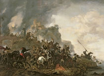 Cavalry Making a Sortie from a Fort on a Hill von Philips Wouwermans or Wouwerman