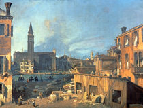 Venice: Campo San Vidal and Santa Maria della Carita 1727-28 von Canaletto