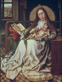 Virgin and Child Before a Firescreen by Master of Flemalle