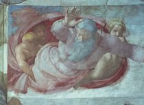Sistine Chapel: God Dividing the Waters and Earth by Michelangelo Buonarroti