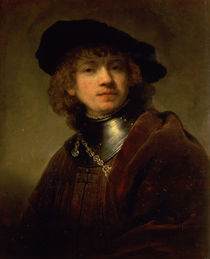 'Tronie' of a Young Man with Gorget and Beret von Rembrandt Harmenszoon van Rijn