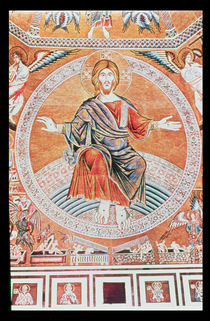 Reproduction of the mosaic of the Last Judgement in the Baptistery by Italian School