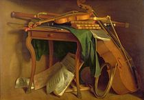 The Musician's Table, c.1760 von Henri Roland de la Porte