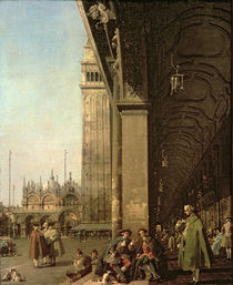 Venice: Piazza di San Marco and the Colonnade of the Procuratie Nuove von Canaletto