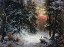 Snow Scene in the Black Forest von Carl Friedrich Wilhelm Trautschold