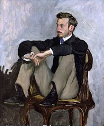 Portrait of Auguste Renoir by Jean Frederic Bazille