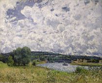 The Seine at Suresnes, 1877 by Alfred Sisley