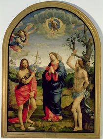 The Virgin with Saints Sebastian and John the Baptist von Timoteo Viti