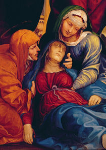Detail of Deposition showing Madonna fainting von Giovanni Antonio Bazzi Sodoma