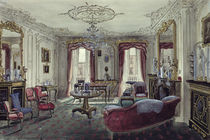 Interior of a drawing room in a town house by Samuel A. Rayner