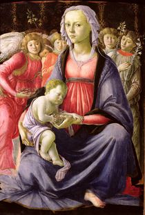 The Virgin and Child surrounded by Five Angels von Sandro Botticelli