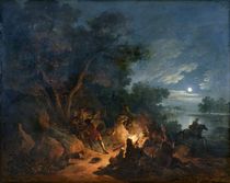 Attack by Robbers at Night by Philip James de Loutherbourg