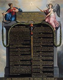 Declaration of the Rights of Man and Citizen von French School