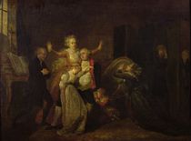 Louis XVI Bidding Farewell to his Family at the Temple by Charles Benazech
