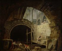 Plundering the Royal Vaults at St. Denis in October 1793 von Hubert Robert
