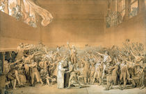 The Tennis Court Oath, 20th June 1789 von Jacques Louis David