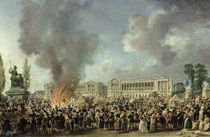 The Celebration of Unity, Destroying the Emblems of Monarchy von Pierre Antoine Demachy