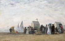 The Beach at Trouville, 1867 by Eugene Louis Boudin