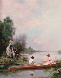 Boating on the River, 19th century by Jules Frederic Ballavoine
