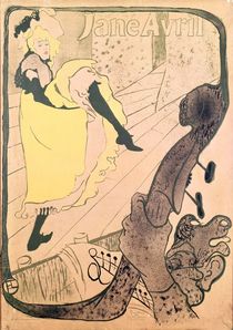 Poster advertising Jane Avril at the Jardin de Paris by Henri de Toulouse-Lautrec