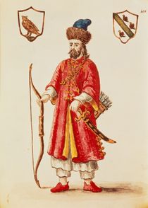 Marco Polo, dressed in Tartar costume von Jan van Grevenbroeck