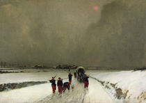 The Stragglers, Snow Effect by Augustin Pierre Chenu