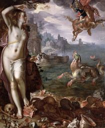 Perseus Rescuing Andromeda by Joachim Wtewael or Utewael