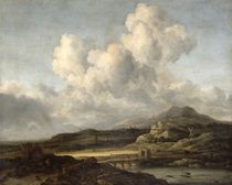 Sunny Landscape by Jacob Isaaksz. or Isaacksz. van Ruisdael
